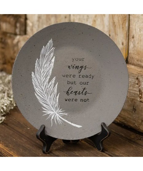 Decorative Plate & Stand | Your Wings Were Ready