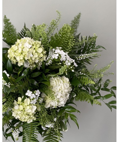 bright green and white floral mixture